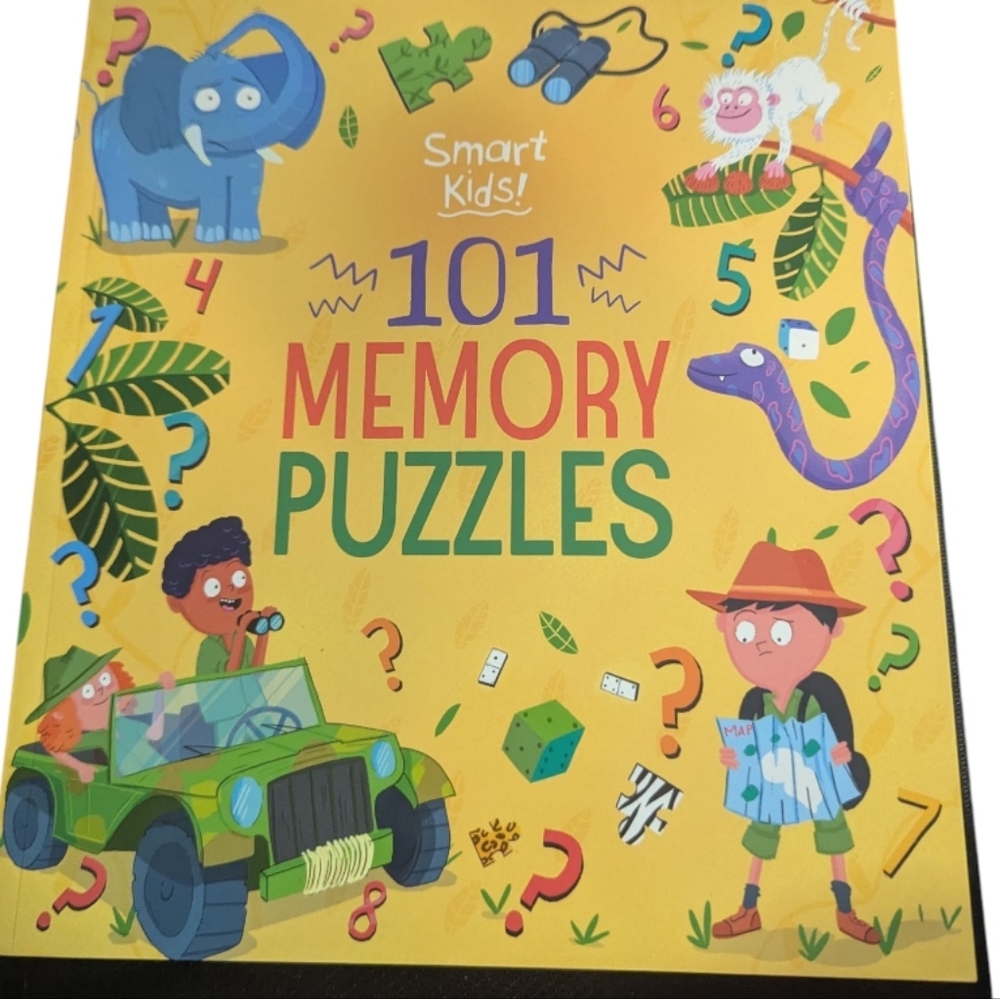 NEW Smart Kids 101 Memory Puzzles Book Children Educational Activities Yellow